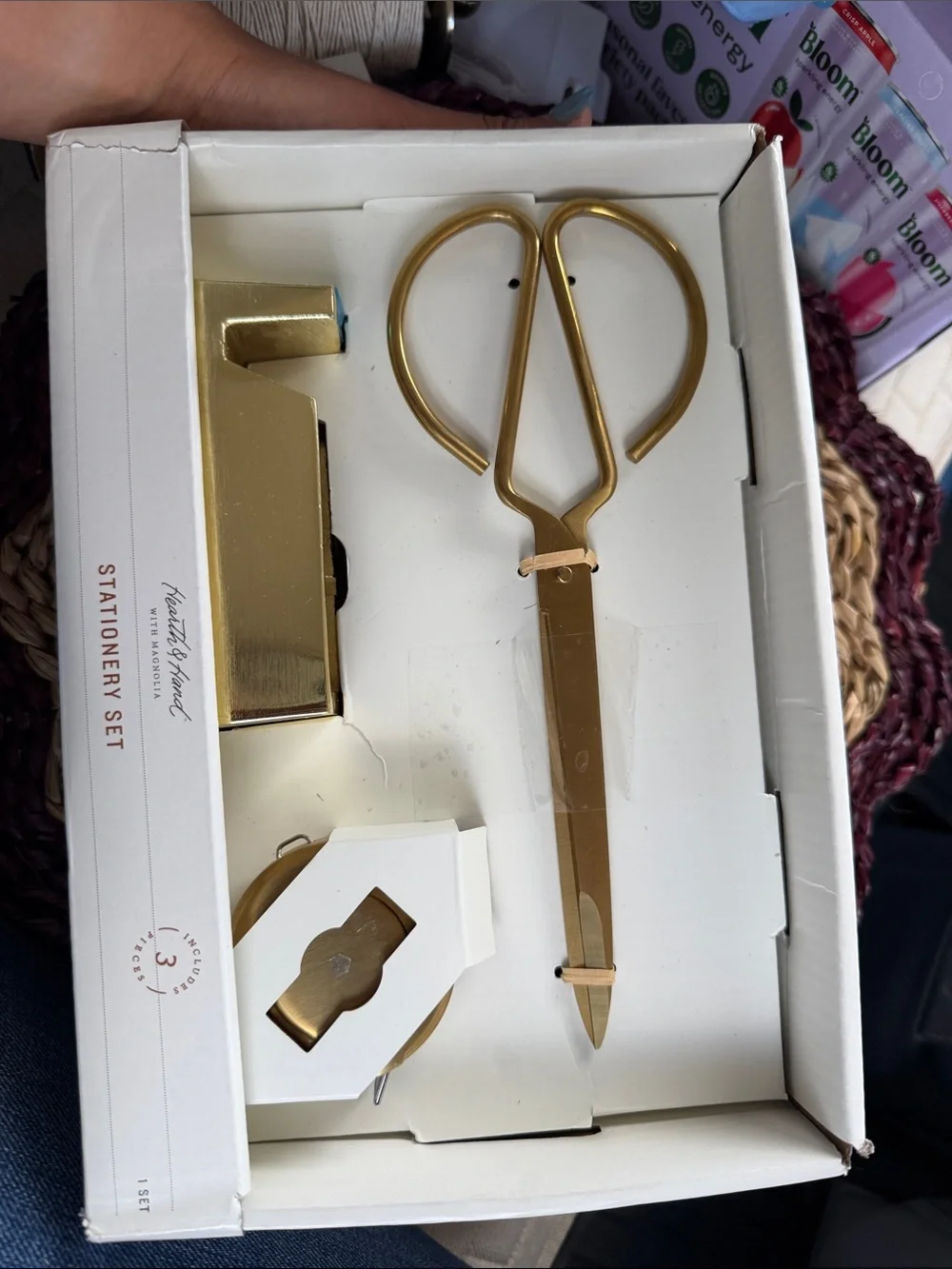 Hearth & Hand Gold Desk Scissors, Tape Dispenser & Tape Measure Set